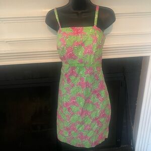 Lilly Pulitzer Pink and Green Floral Dress